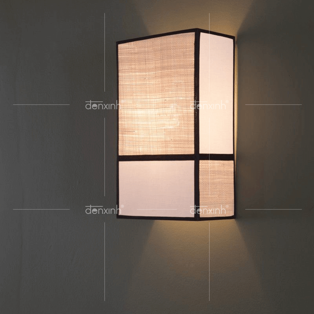 Đèn áp tường hộp chữ nhật mosaic của Đèn Xinh có phong cách hiện đại, tối giản kích thước, có thể sử dụng đa dạng nhiều không gian khác biệt