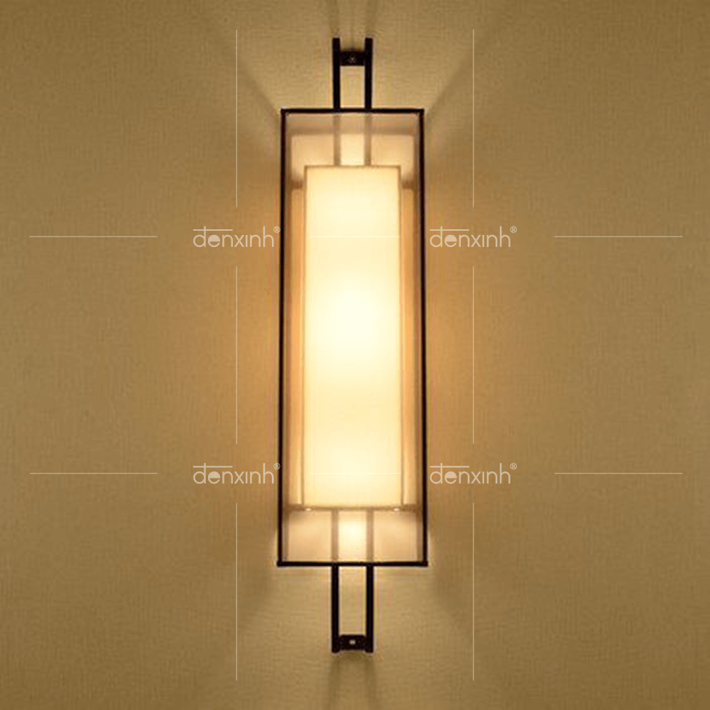 Đèn áp tường vuông hai lồng